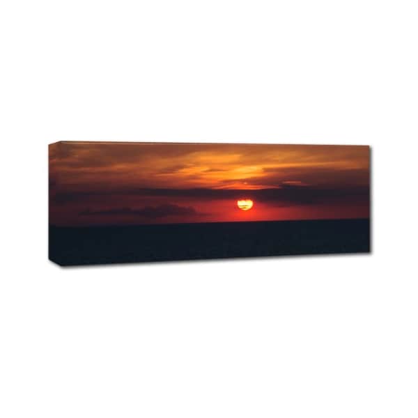 Kurt Shaffer 'Classic Great Lake Sunset' Canvas Art,8x24